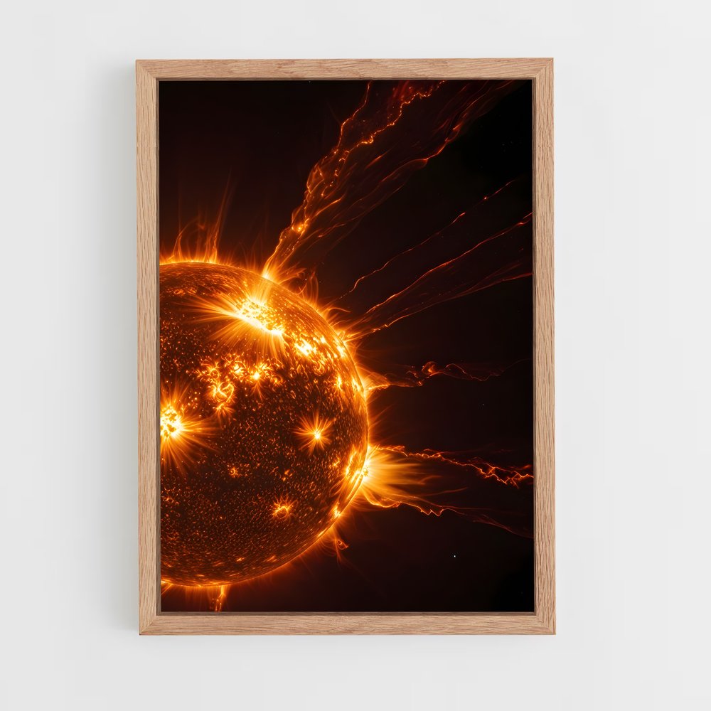 Poster Flamme Solaire – affiche Système solaire (vue 4)